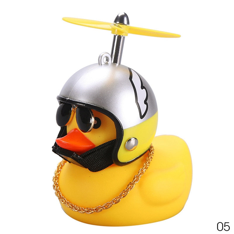 Car Duck with Helmet – Dashboard Rubber Duck