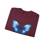 Butterfly Sweatshirt - Blue Neon Design