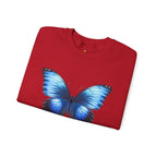 Butterfly Sweatshirt - Blue Neon Design