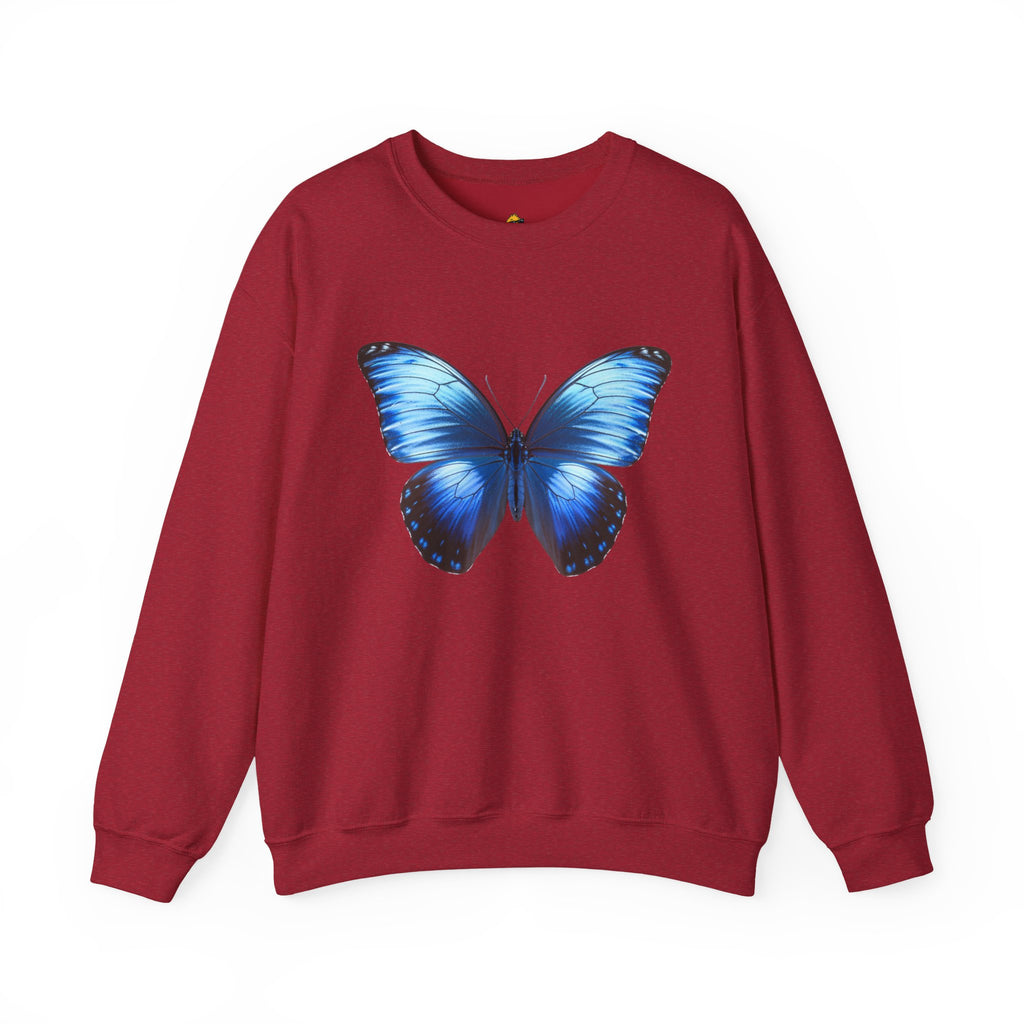Butterfly Sweatshirt - Blue Neon Design