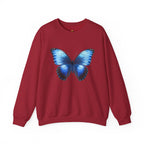 Butterfly Sweatshirt - Blue Neon Design
