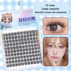 Sunflower Comics Pure Desire Eyelash Simulation Natural Thickening Large Segmented Trilogy False Eyelash Laziness
