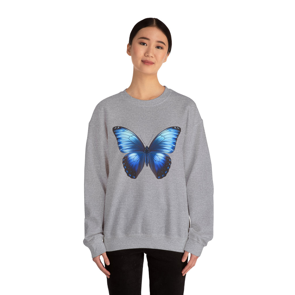 Butterfly Sweatshirt - Blue Neon Design