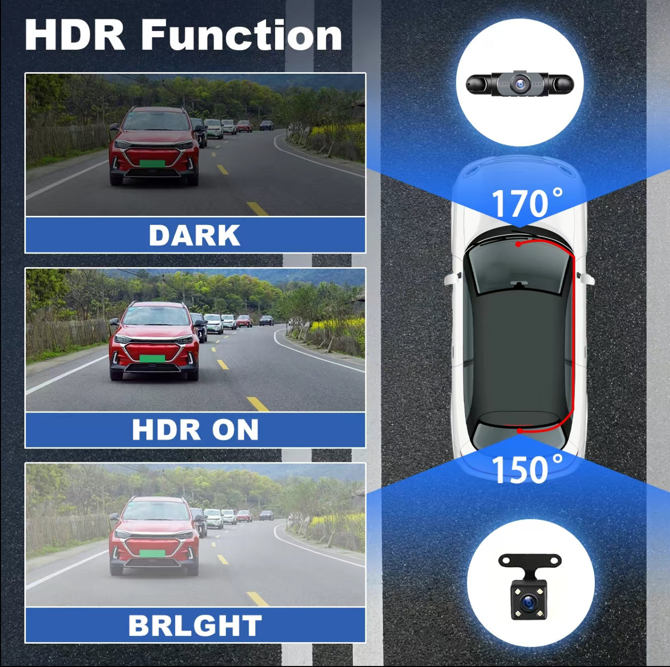 FullScope 4-Way Dash Cam