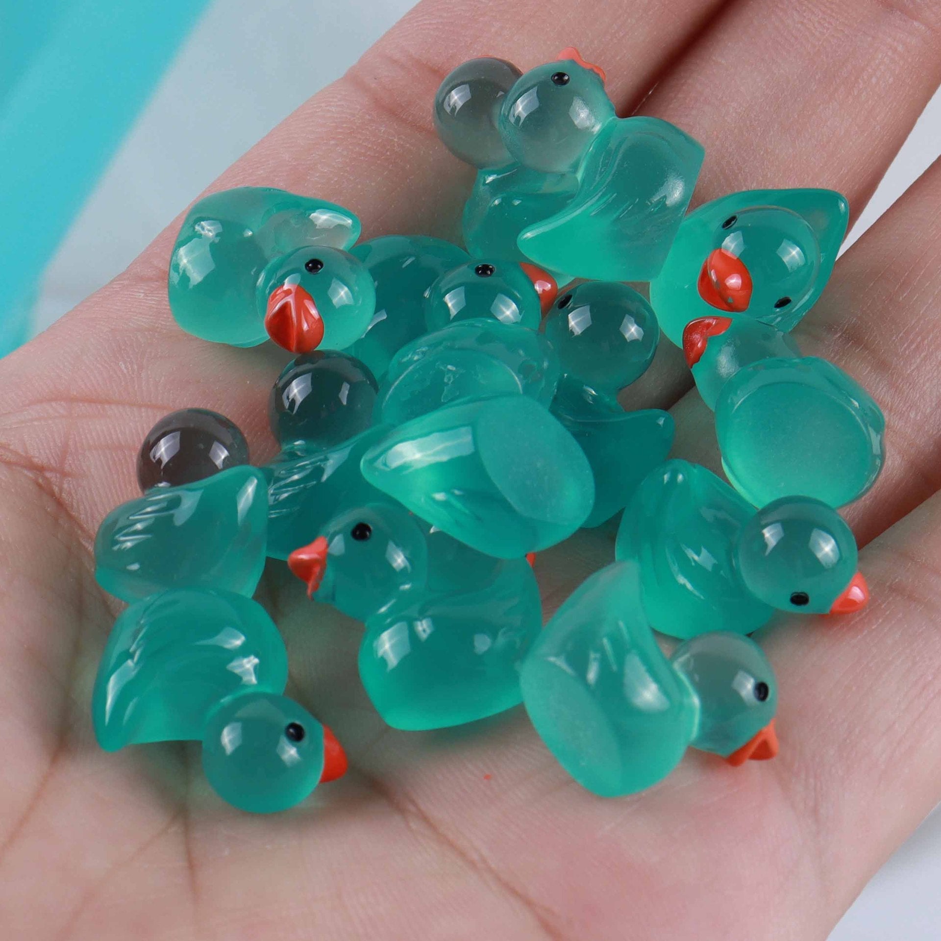 Glowing Cartoon Duck Car Ornament and Keychain