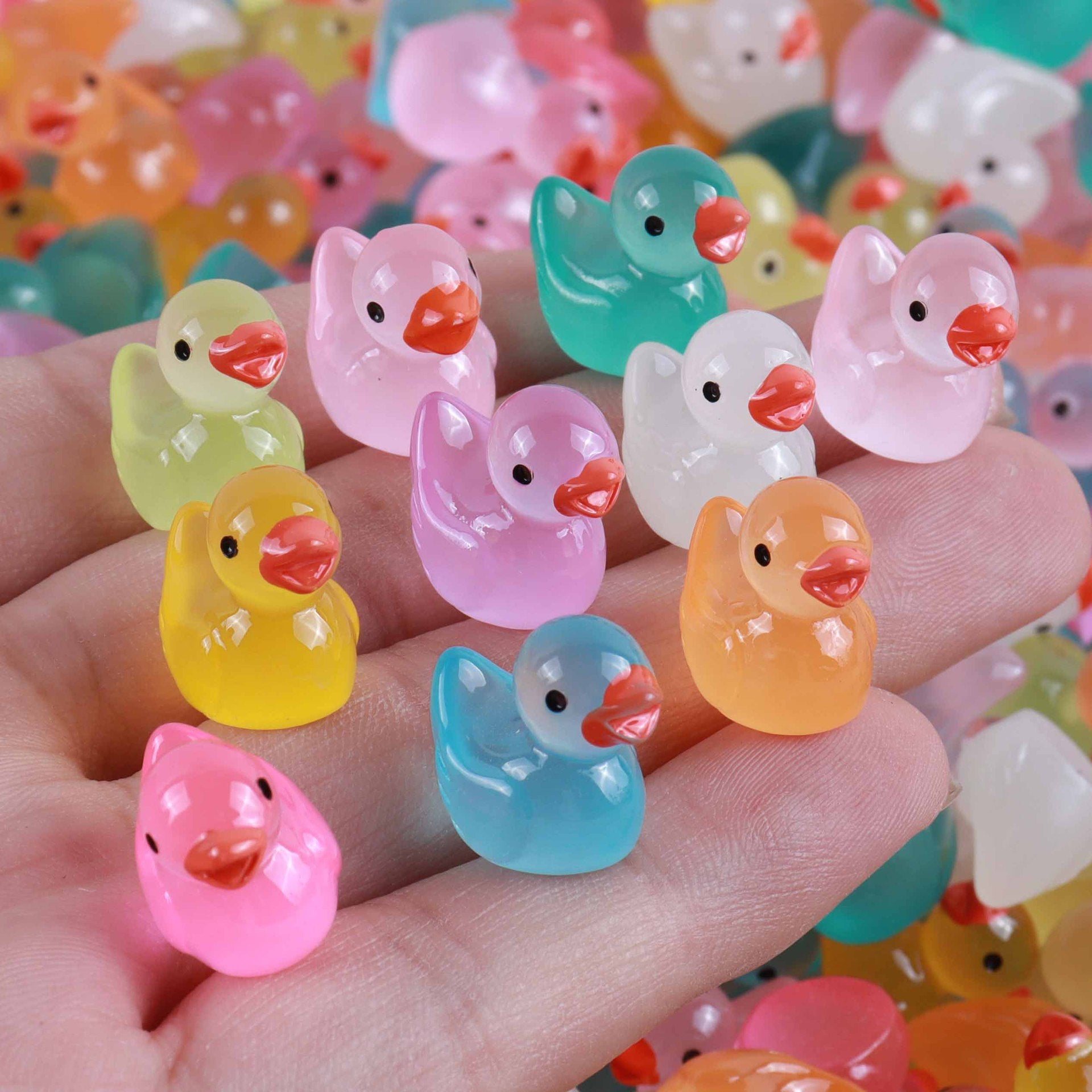 Glowing Cartoon Duck Car Ornament and Keychain