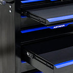 7 DRAWERS MULTIFUNCTIONAL TOOL CART WITH WHEELS-BLACK+BLUE
