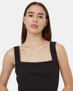Rib Square Neck Dress