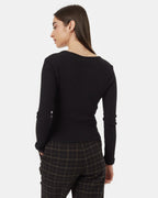 Treewaffle Ruched V-Neck Top