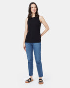 Ribbed High Neck Tank