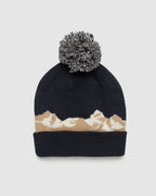 Mountain Scenic Pom Beanie