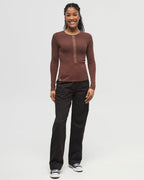 Rib Snap Placket Henley