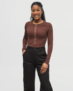 Rib Snap Placket Henley