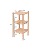 3-Tier Birch Bathroom Shelf, Narrow Shelving Unit, Multifunctional Storage Rack, Corner Rack, for Kitchen, Living Room