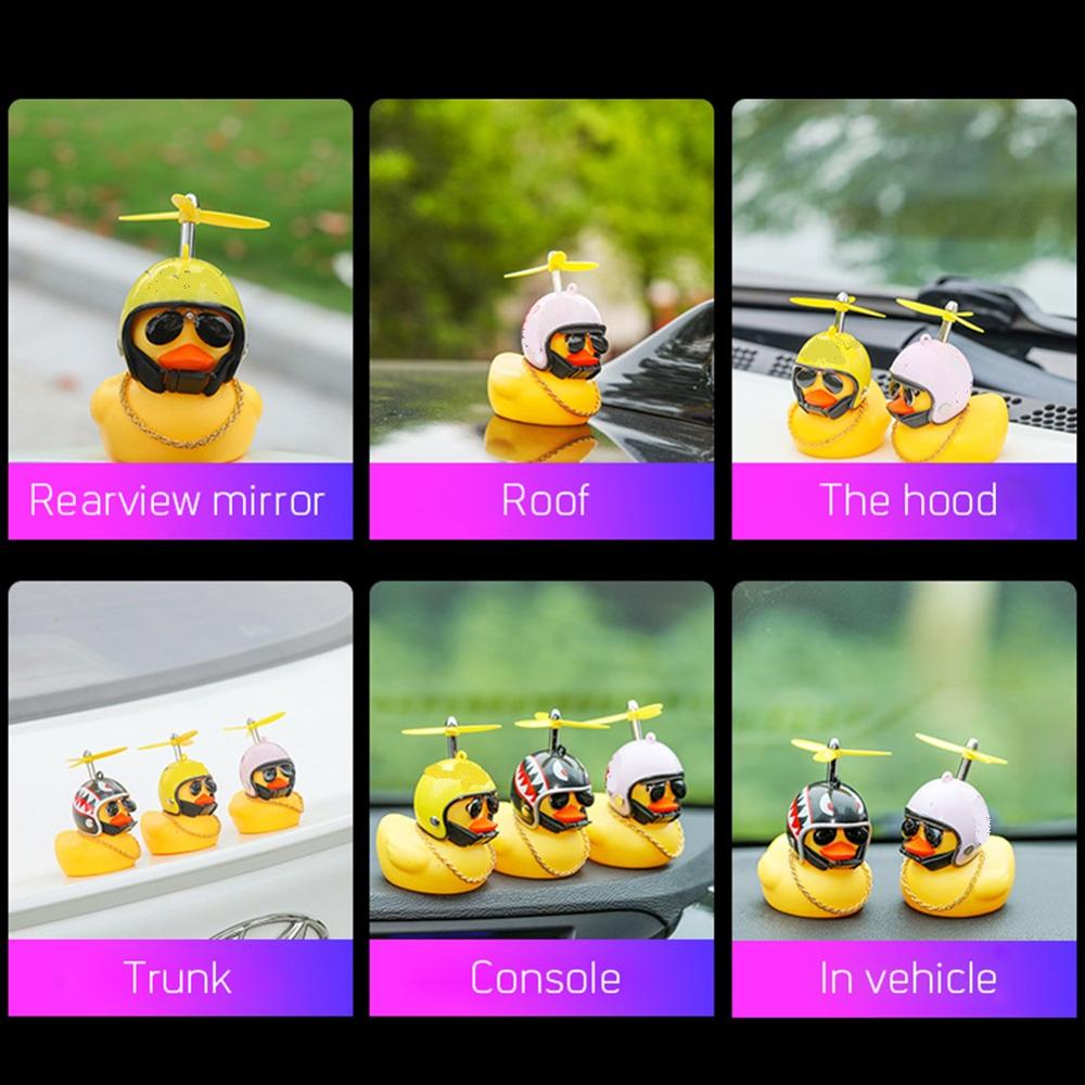 Car Duck with Helmet – Dashboard Rubber Duck