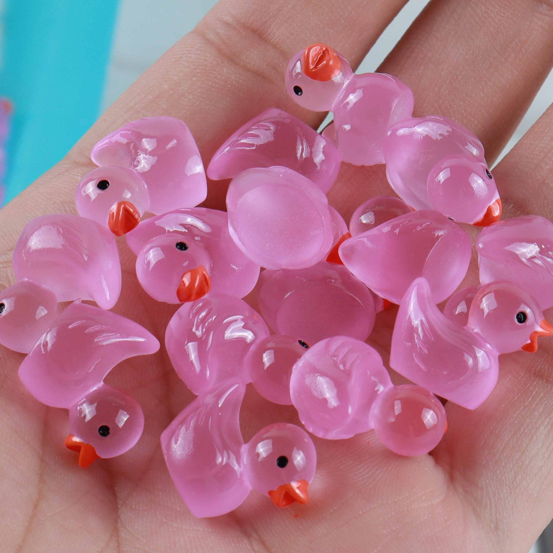 Glowing Cartoon Duck Car Ornament and Keychain