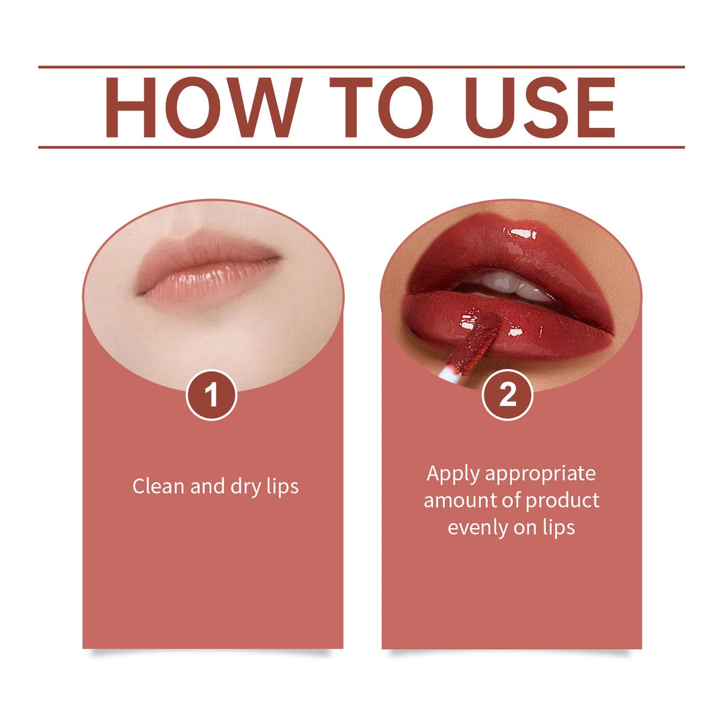Lip Glaze Lip Moisturizing Color Bright Color Lasting Non-Fading Non-Stick Cup Portable Moisturizing Lip Glaze