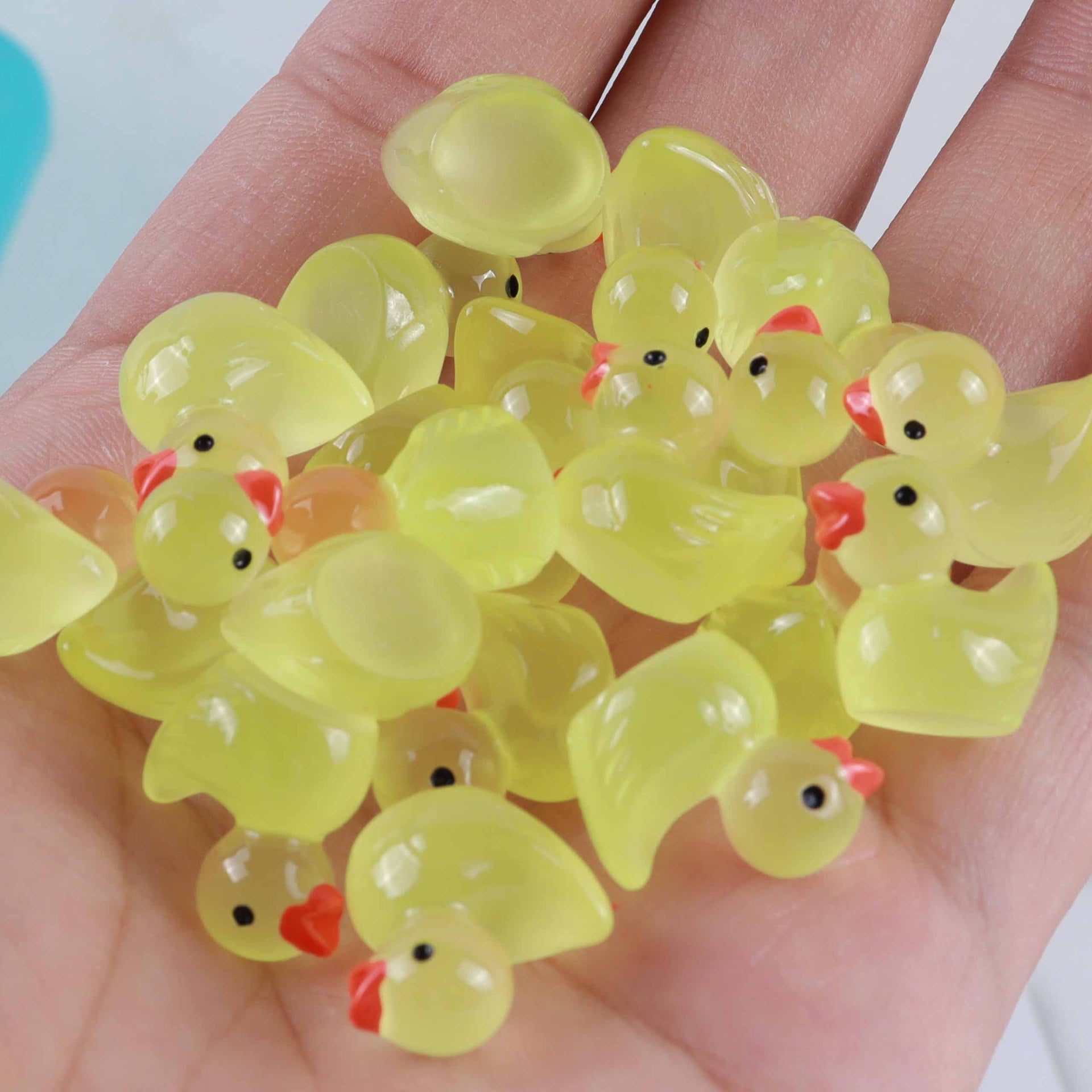 Glowing Cartoon Duck Car Ornament and Keychain