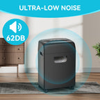 PAPER SHREDDER CROSS CUT LARGE BIN HIGH SECURITY LOW NOISE