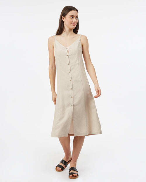 Button Front Linen Dress