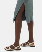Rib Square Neck Dress