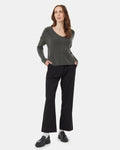 Highline Fuzzy V-Neck Sweater