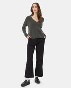 Highline Fuzzy V-Neck Sweater