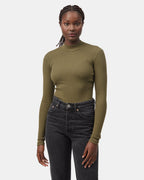 Rib Mock Neck Longsleeve