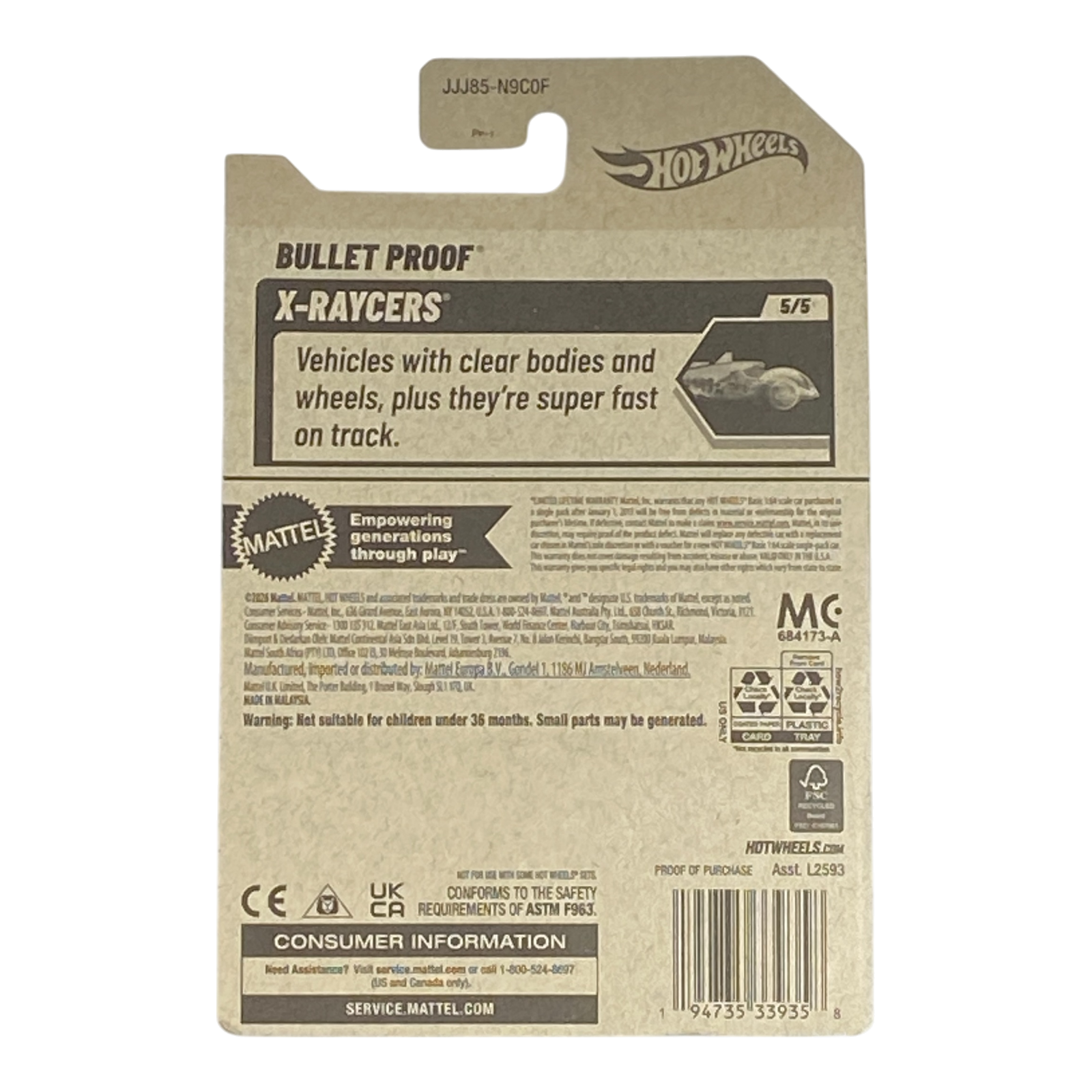 Hot Wheels Bullet Proof - X-Raycers Series 5/5