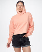 French Terry Cropped Hoodie