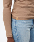 Rib Mock Neck Longsleeve