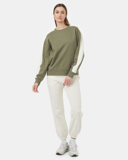 Blocked Sleeve Stripe Crew