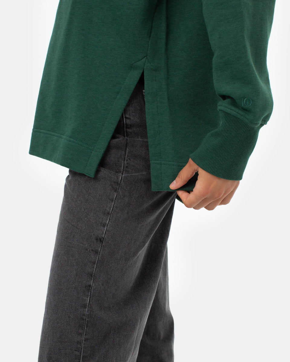 Treefleece Slit Hem Oversized Hoodie