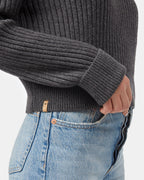 Highline Rib Cropped Mock Neck