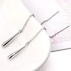 Italian Sterling Silver Threader Drop Earrings