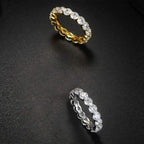 Luxury 6 CTTW Sterling Silver CZ Eternity Ring