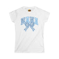 Mama With Blue Floral Pattern - Women's Tee