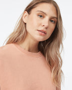 Organic Cotton French Terry Elastic Hem Crew