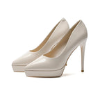 Platform Pointed Toe Stiletto Pumps